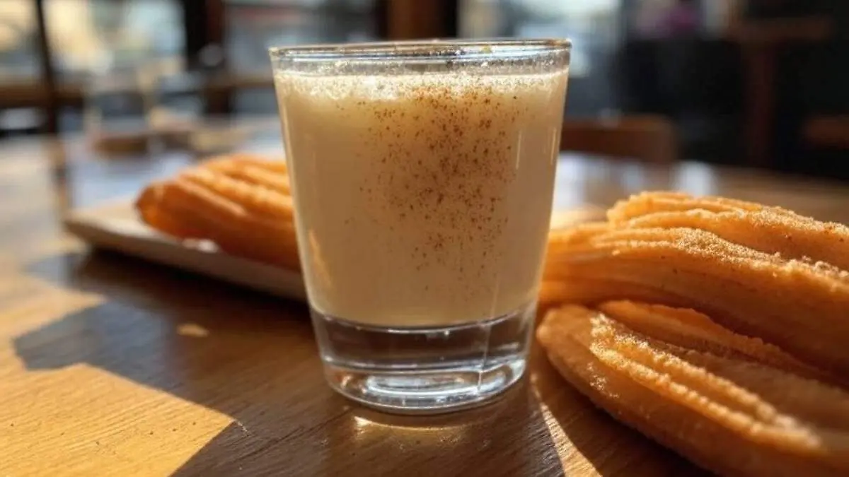 Agua de horchata y churros